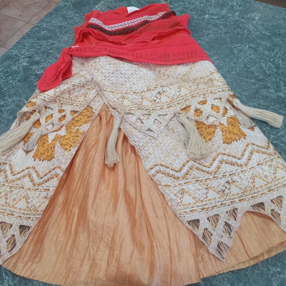 Disney Moana Halloween Costume Girls Size Small 4-6x Dress
